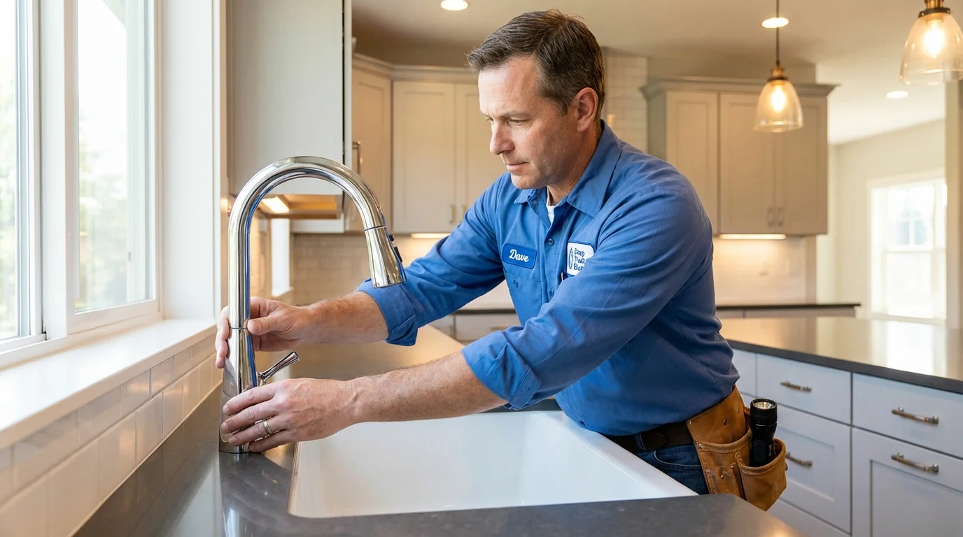 Kitchen faucet installation by Johns Plumbing LLC in Sussex